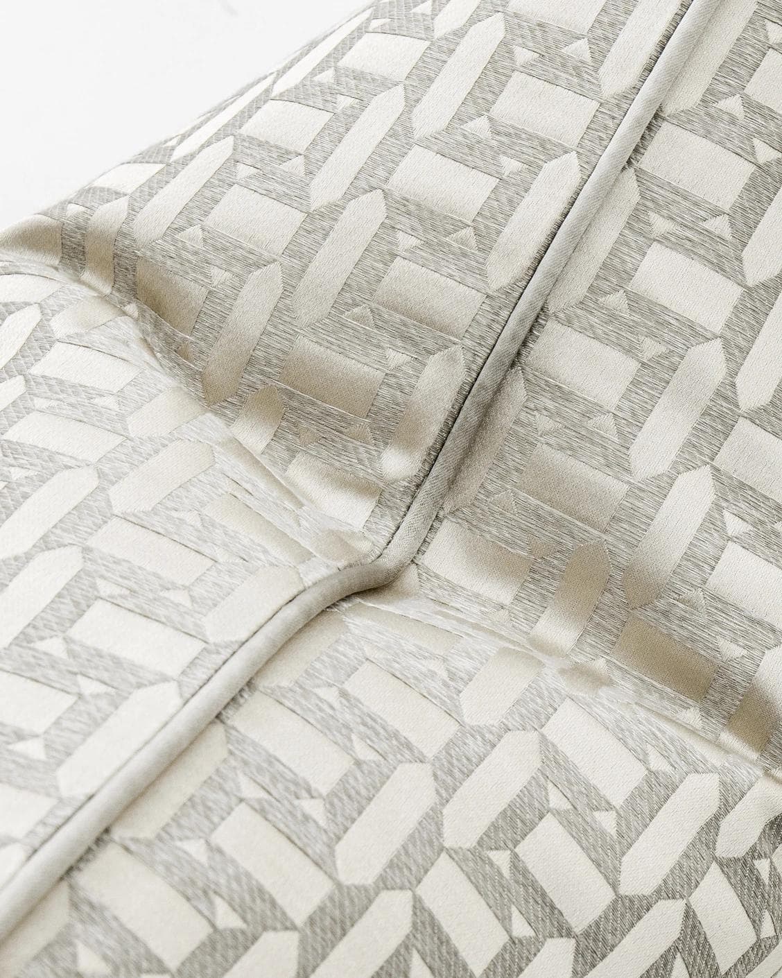 Selena Laurent cushion in white and silver, shown in a product top view as image 7