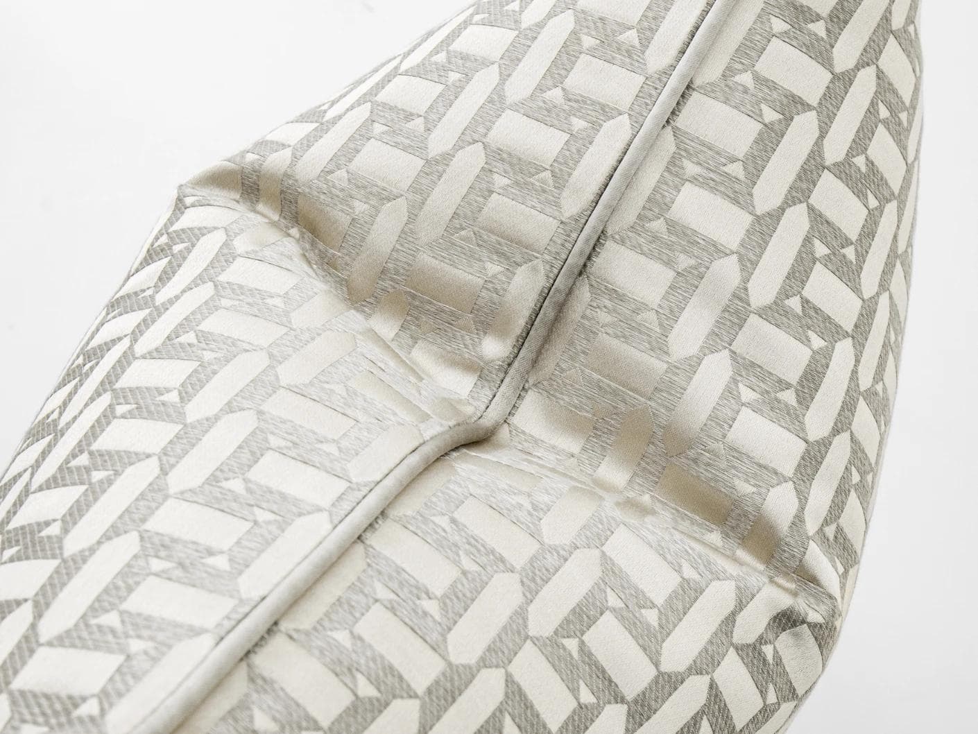 Selena Laurent cushion in white and silver, shown in a product top view as image 7