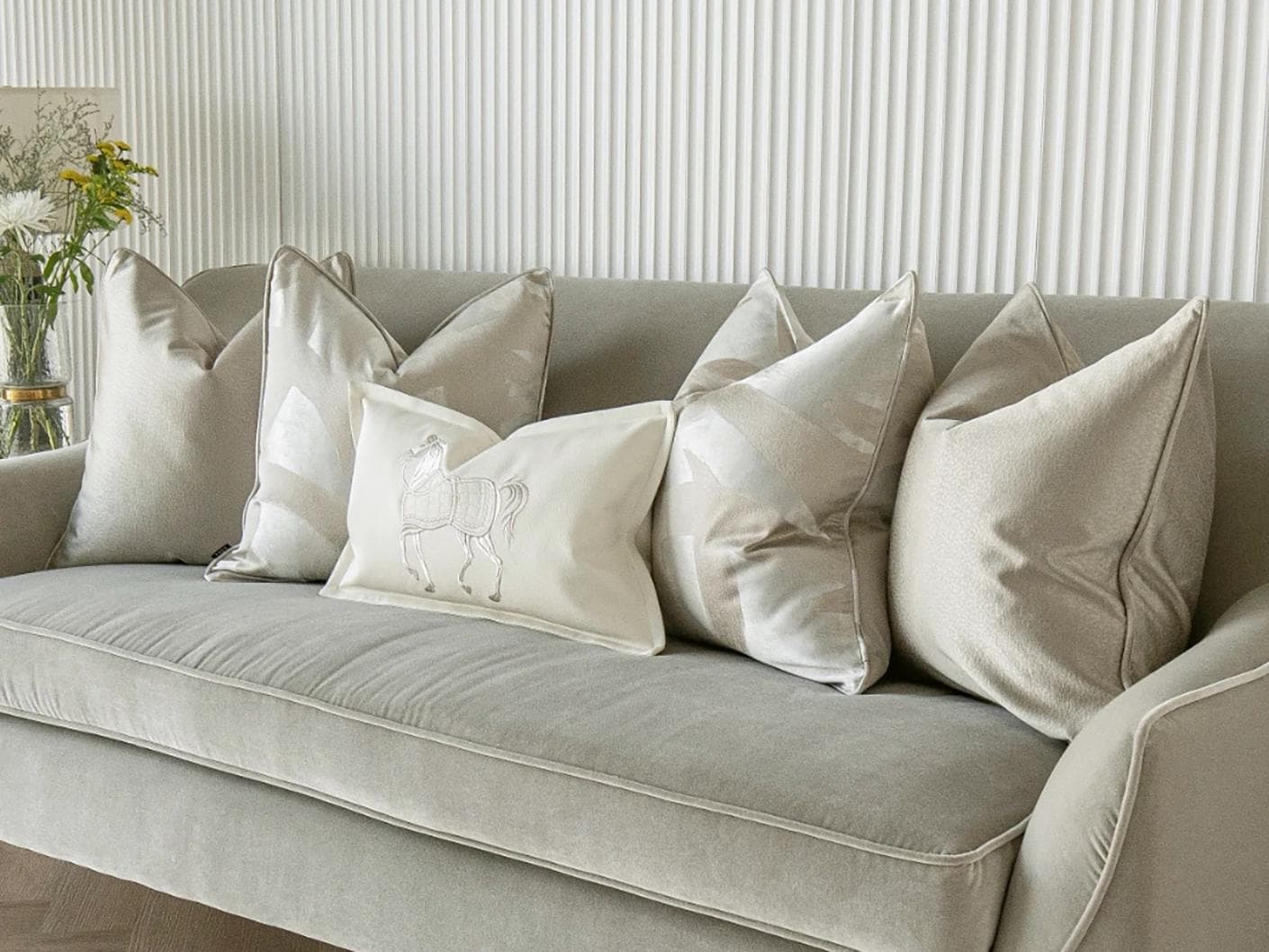 Issa Bundle bundle - indoor in gold, beige, silver and white, shown in a lifestyle right view as image 2