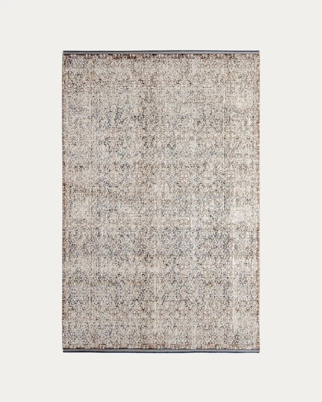 Sheldon Ebony carpets in black and beige, shown in a product top view as image 1