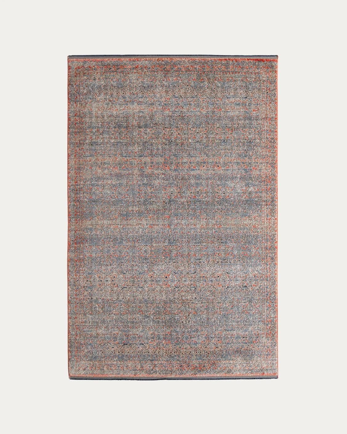 Sheldon Rosso carpets in red and rust, shown in a product top view as image 1