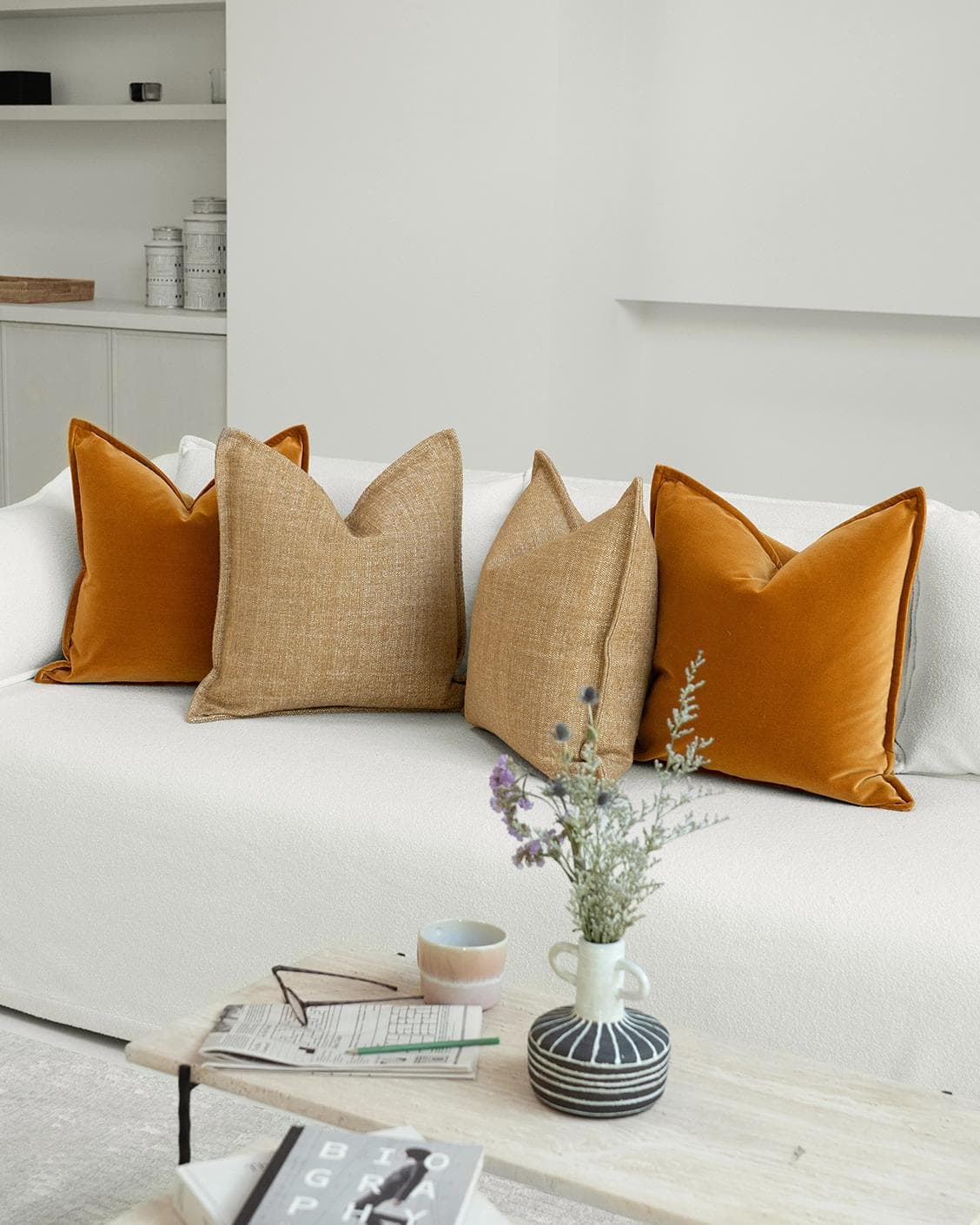 Shiju Bundle cushion, shown in a lifestyle front view as image video image