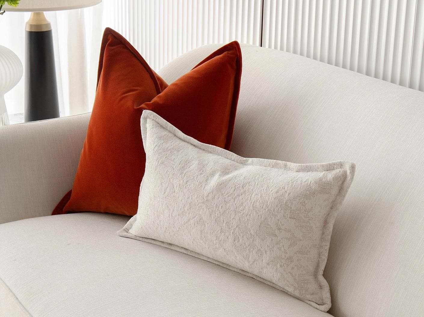 Jayme Bundle bundle - indoor in white and orange, shown in a lifestyle right view as image 3