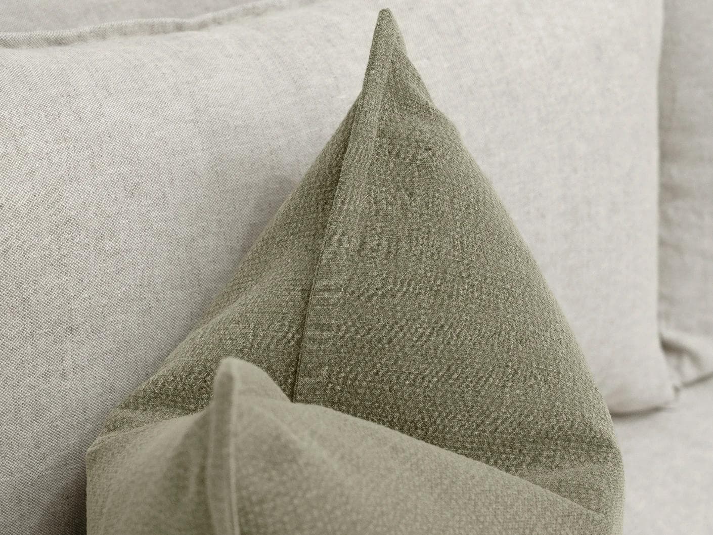 Siena Sage single - indoor in green, shown in a lifestyle top view as image 3