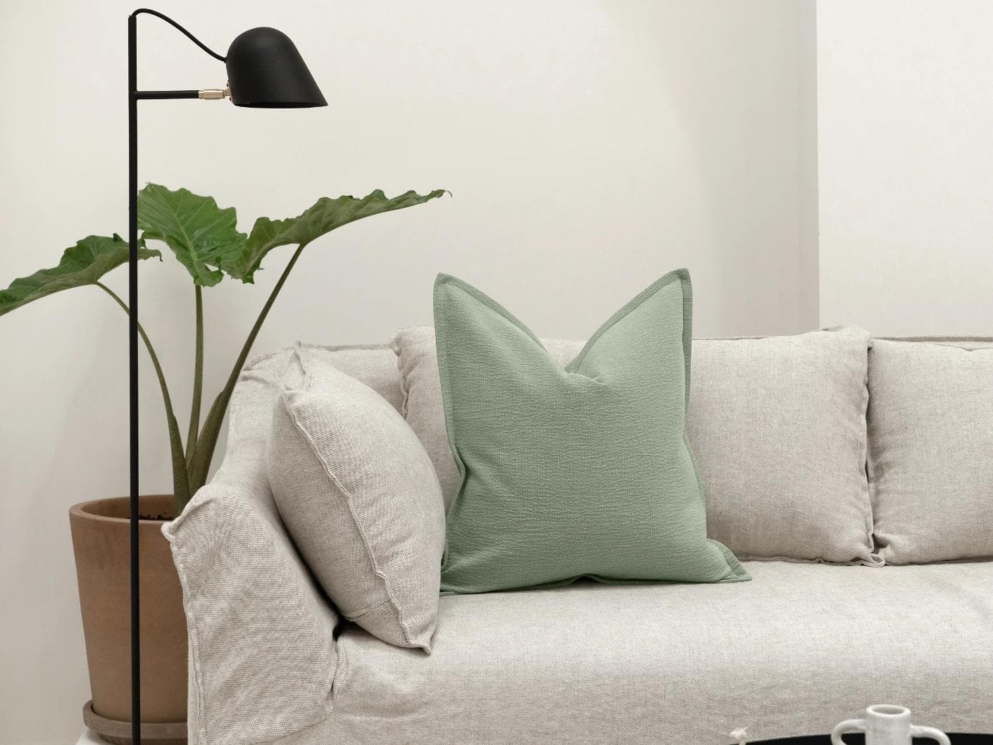 Siena Willow single - indoor in green, shown in a lifestyle front view as image 3