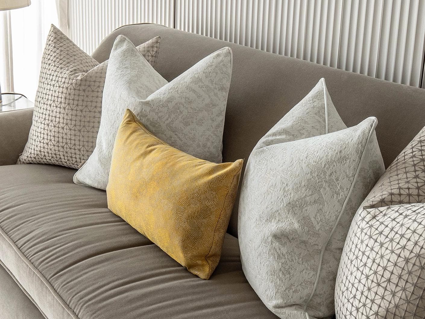 Ray Bundle bundle - indoor in silver, white and yellow, shown in a lifestyle right view as image 3