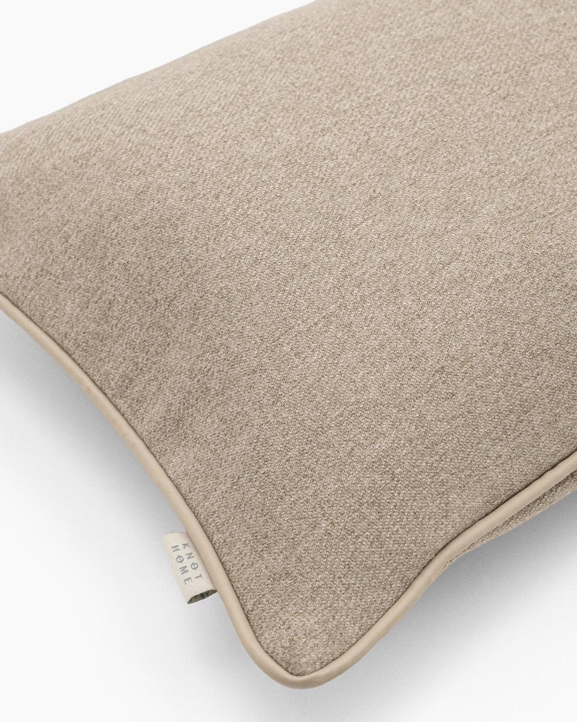 Silvie Laurent II cushion in taupe, shown in a product top view as image 8