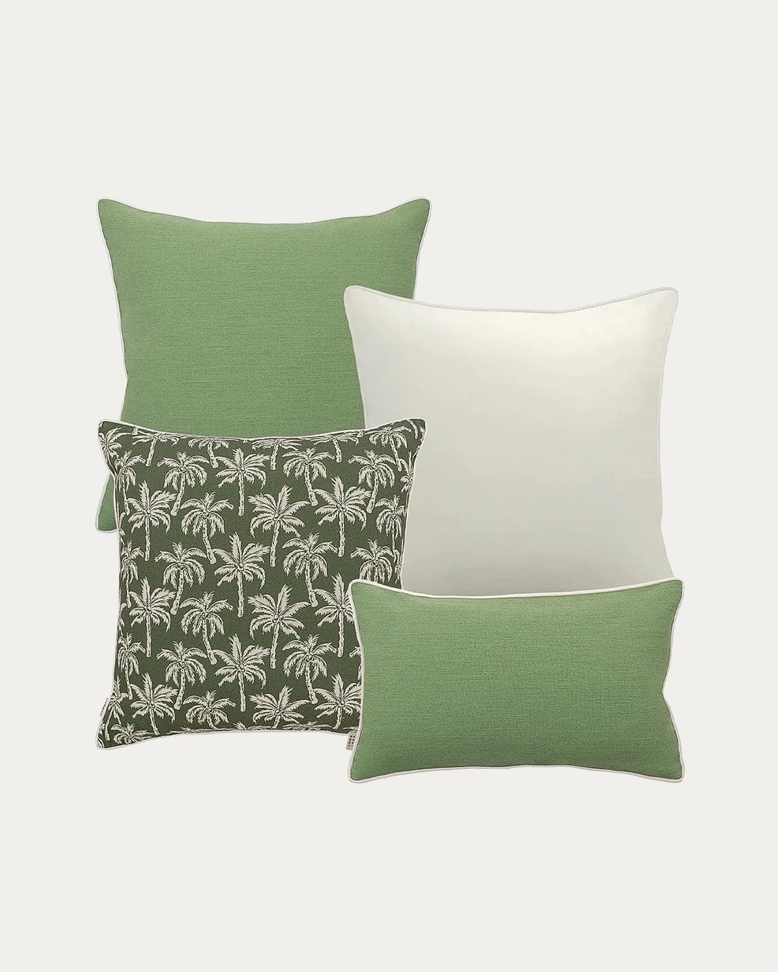 Sina Bundle outdoor bundles in green and ivory, shown in a product front view as image 1