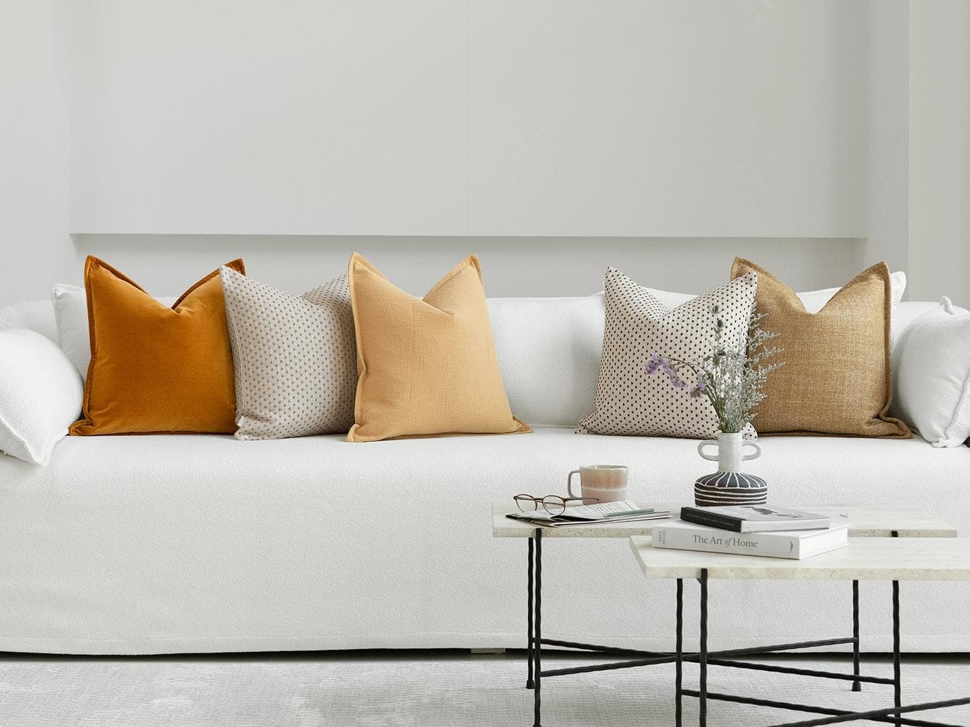 Sravan Bundle cushion, shown in a lifestyle front view as image 2
