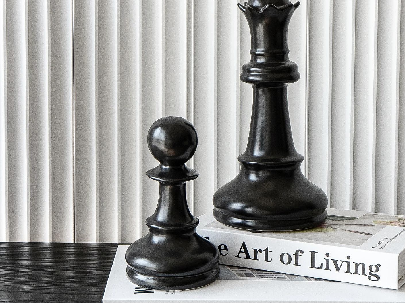 Stefano Arneson statues and sculptures in black, shown in a lifestyle front view as image 4