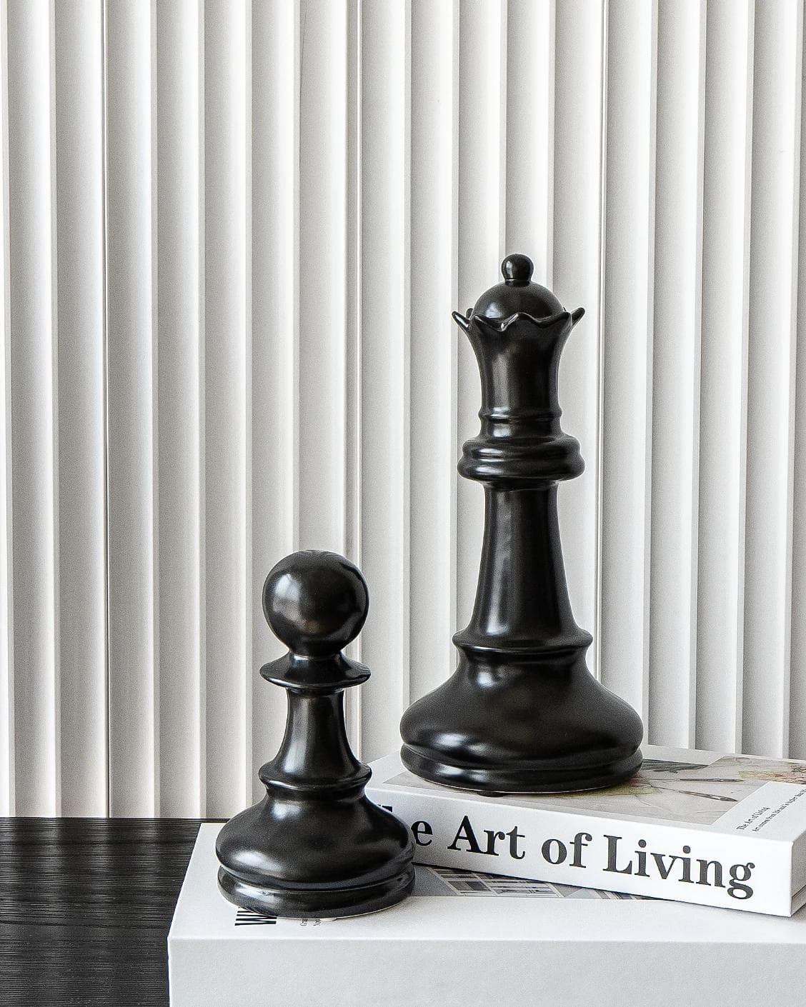 Stefano Arneson statues and sculptures in black, shown in a lifestyle front view as image 4