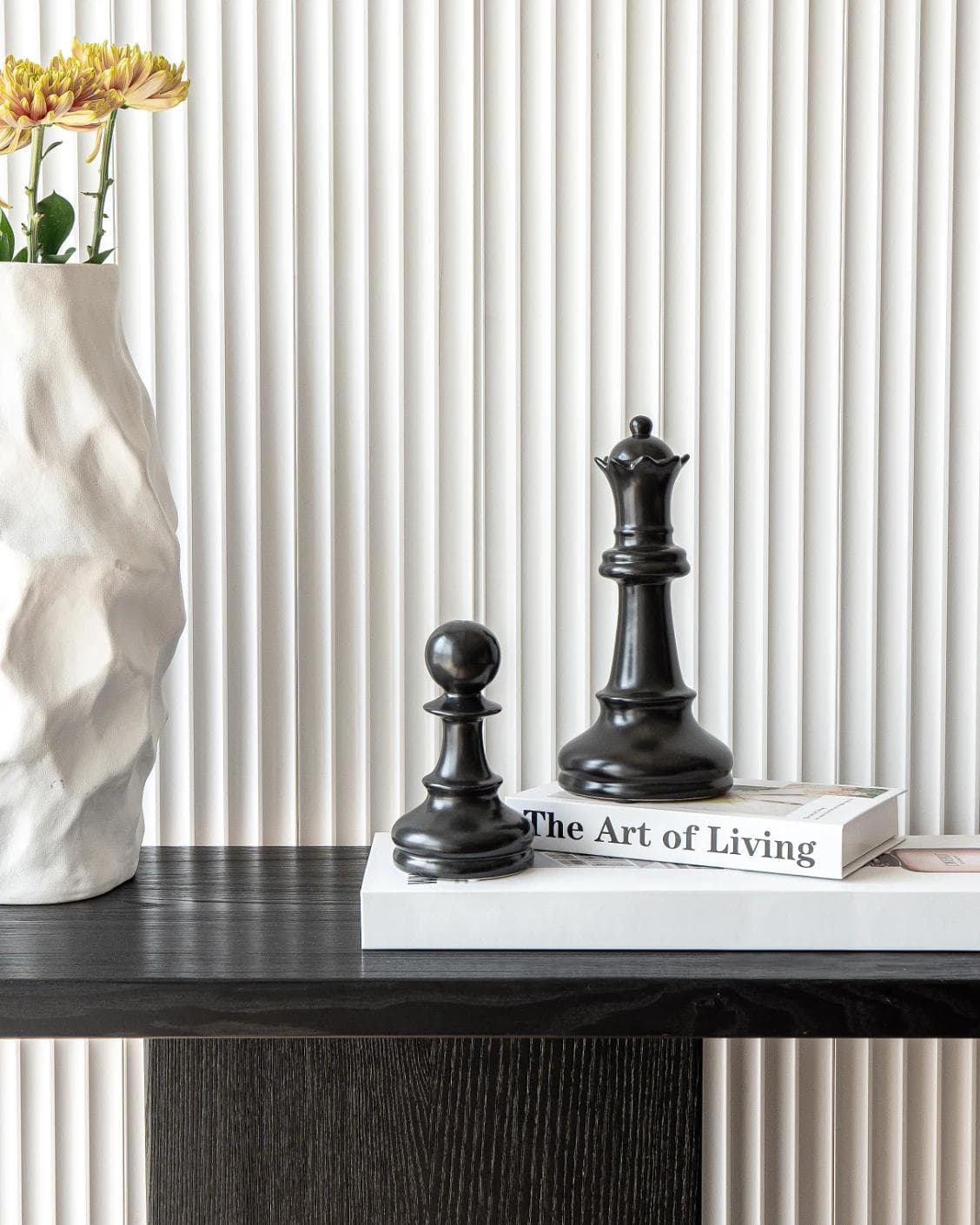 Stefano Arneson statues and sculptures in black, shown in a lifestyle front view as image 5