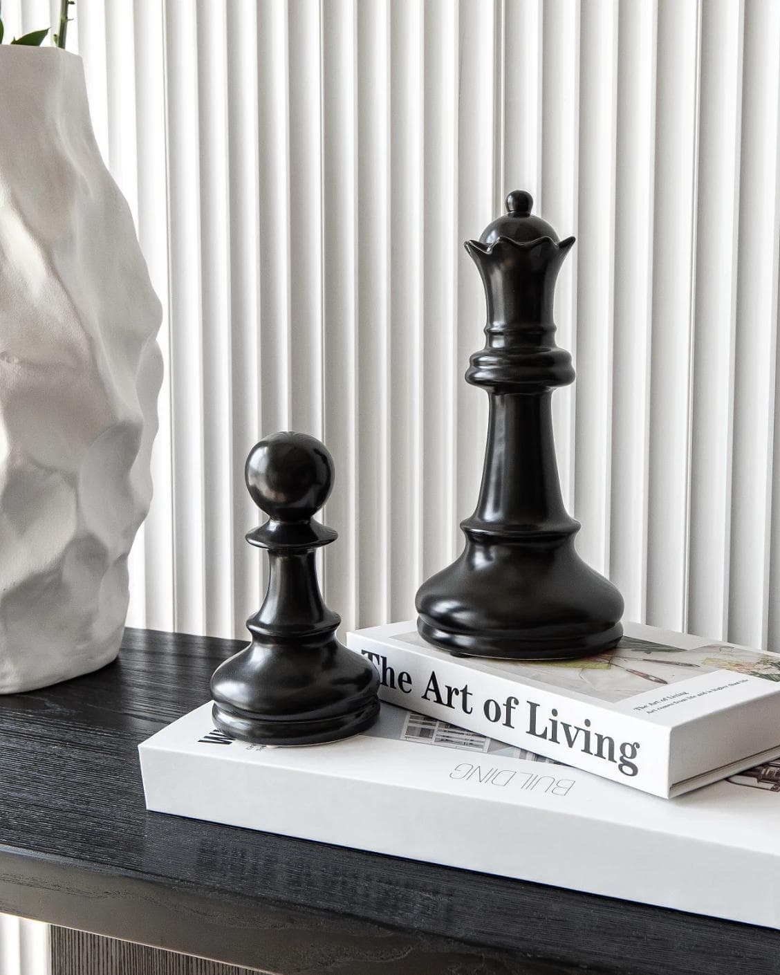 Stefano Arneson statues and sculptures in black, shown in a lifestyle front view as image 2