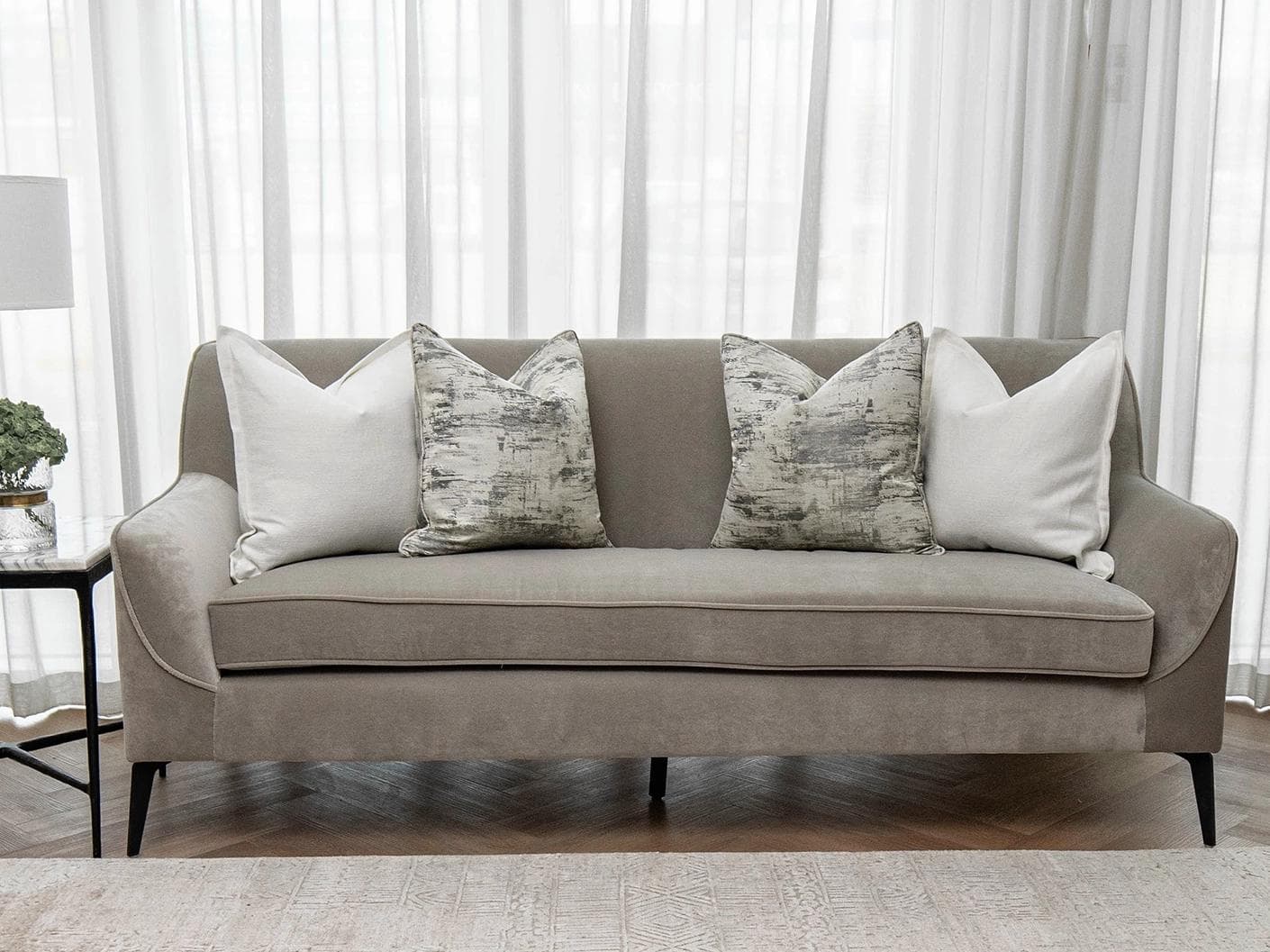 Cyrus Bundle cushion, shown in a lifestyle front view as image 4