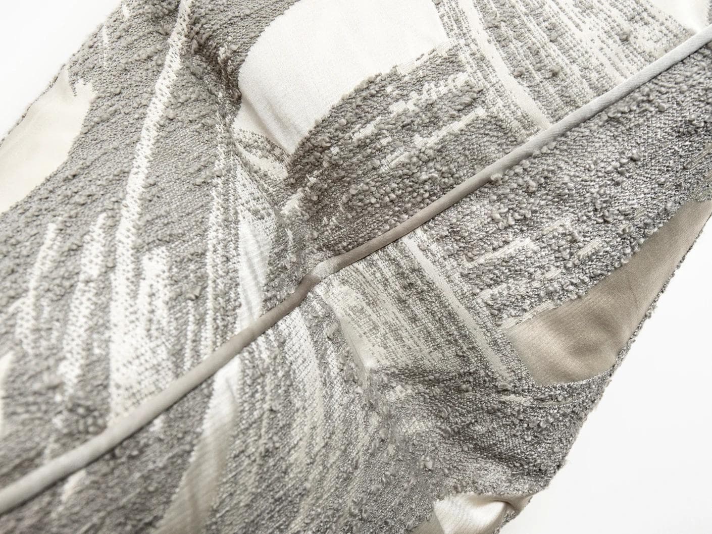 Tanya Laurent cushion in white and grey, shown in a product top view as image 8