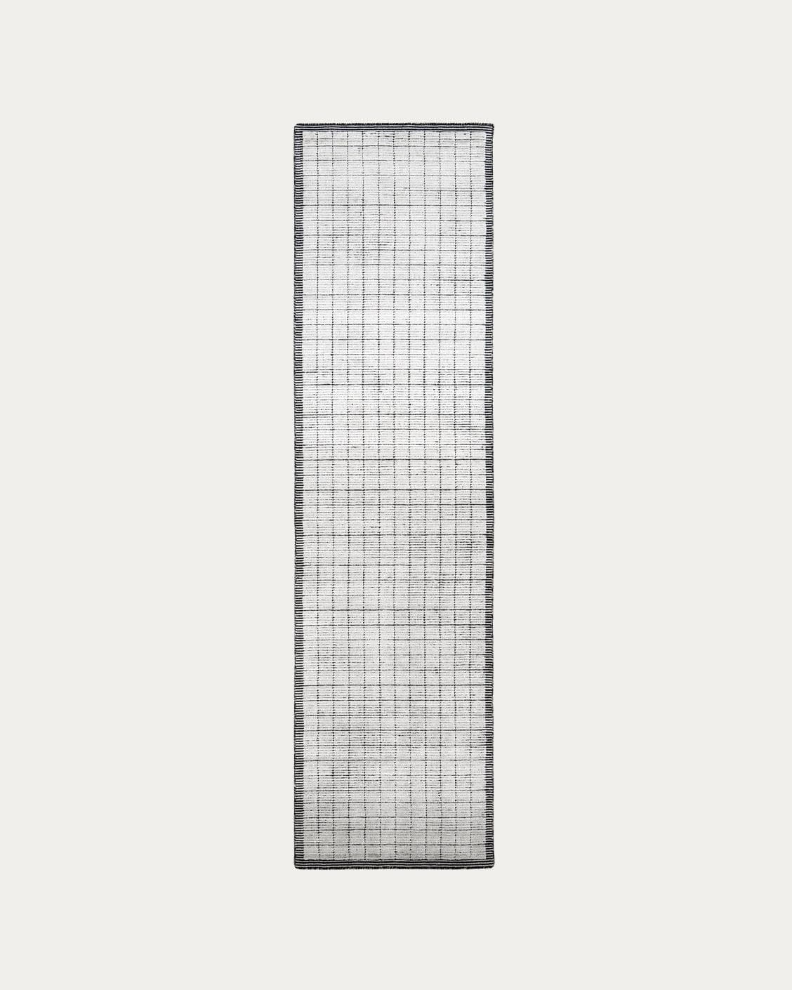 Taylor Bianca Runners carpet in black and white, shown in a product top view as image 1