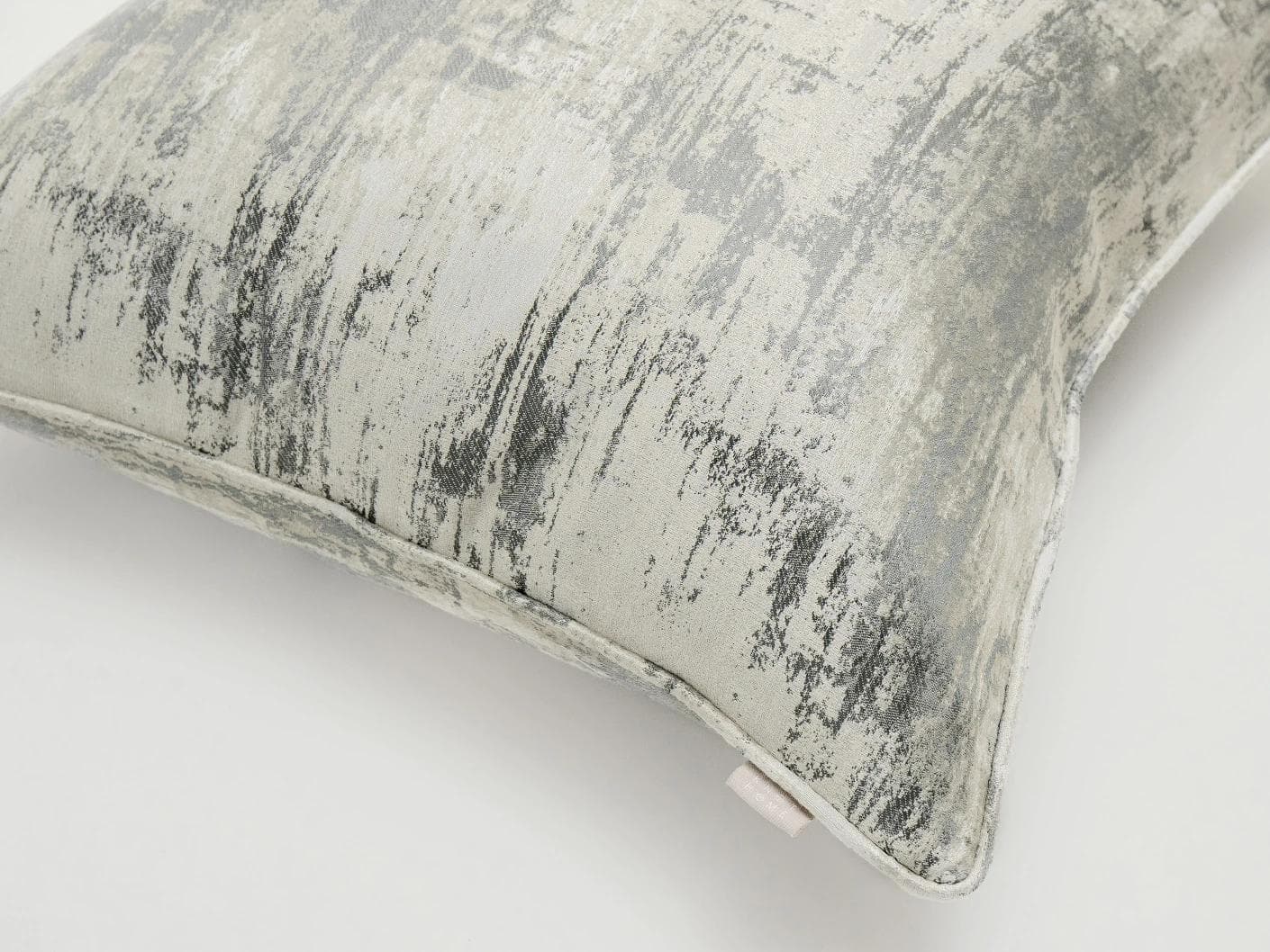 Theo Laurent cushion in grey and white, shown in a product top view as image 7