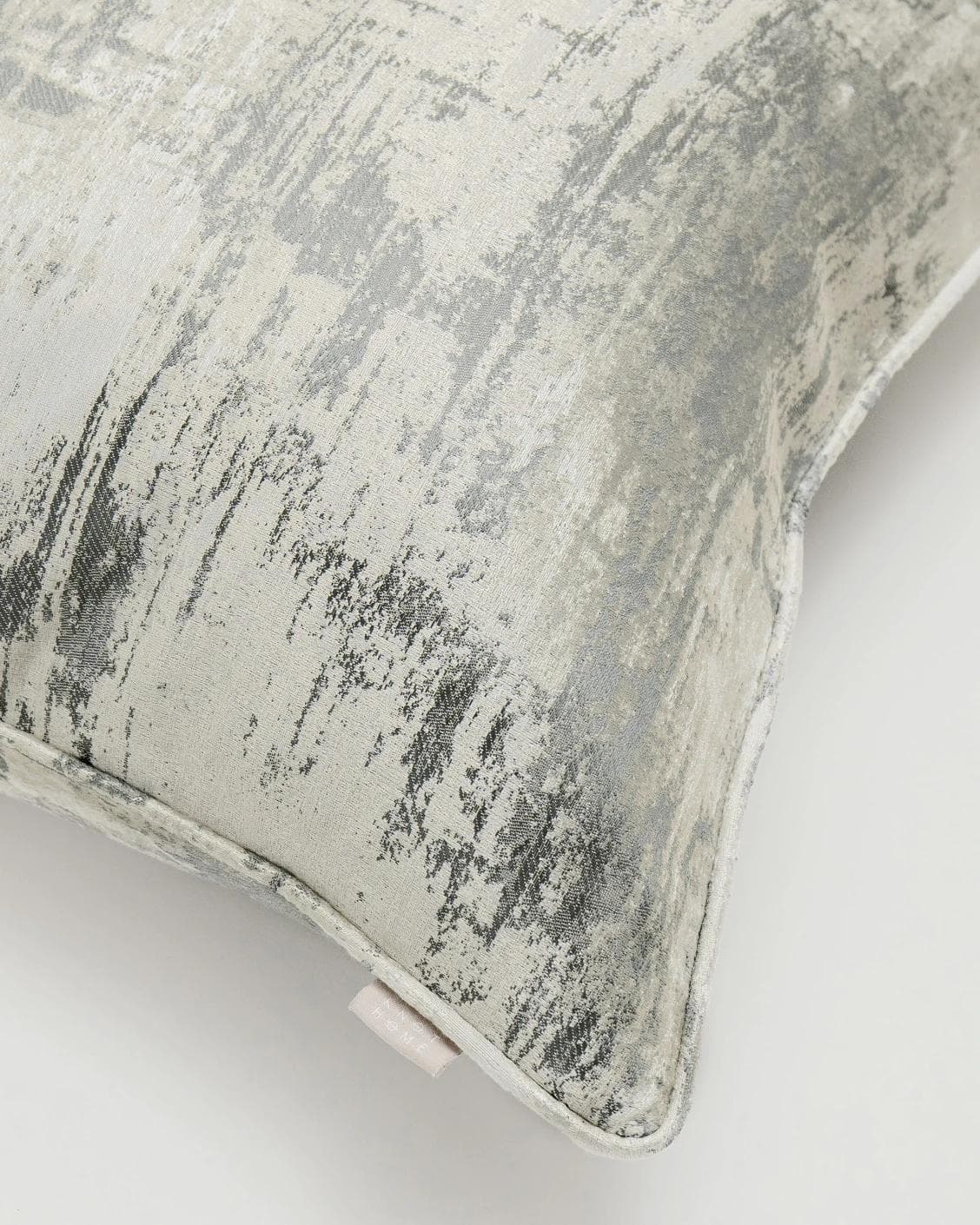 Theo Laurent cushion in grey and white, shown in a product top view as image 7