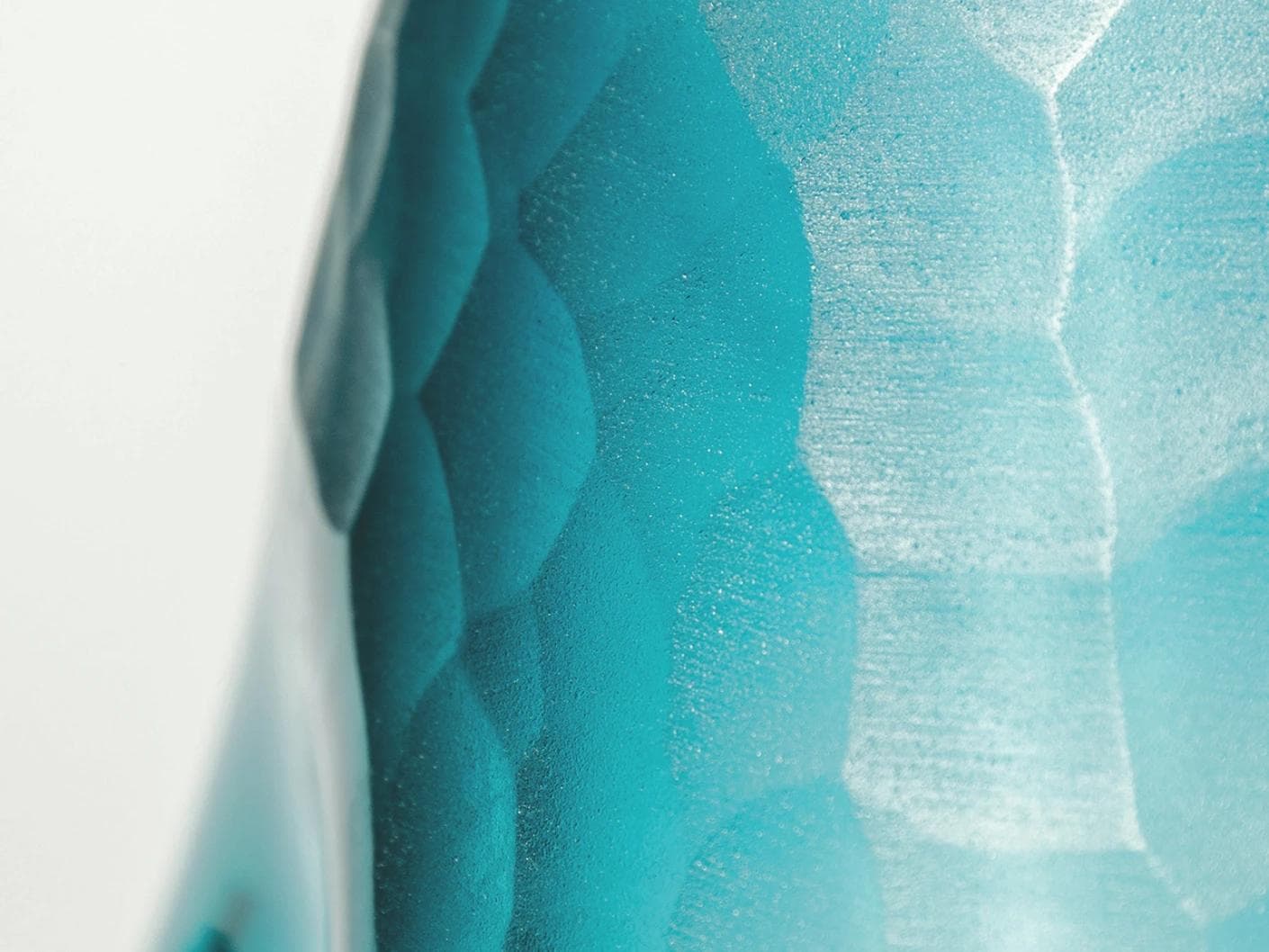 Tiffany Storms vases in turquoise, shown in a product close-up as image 6