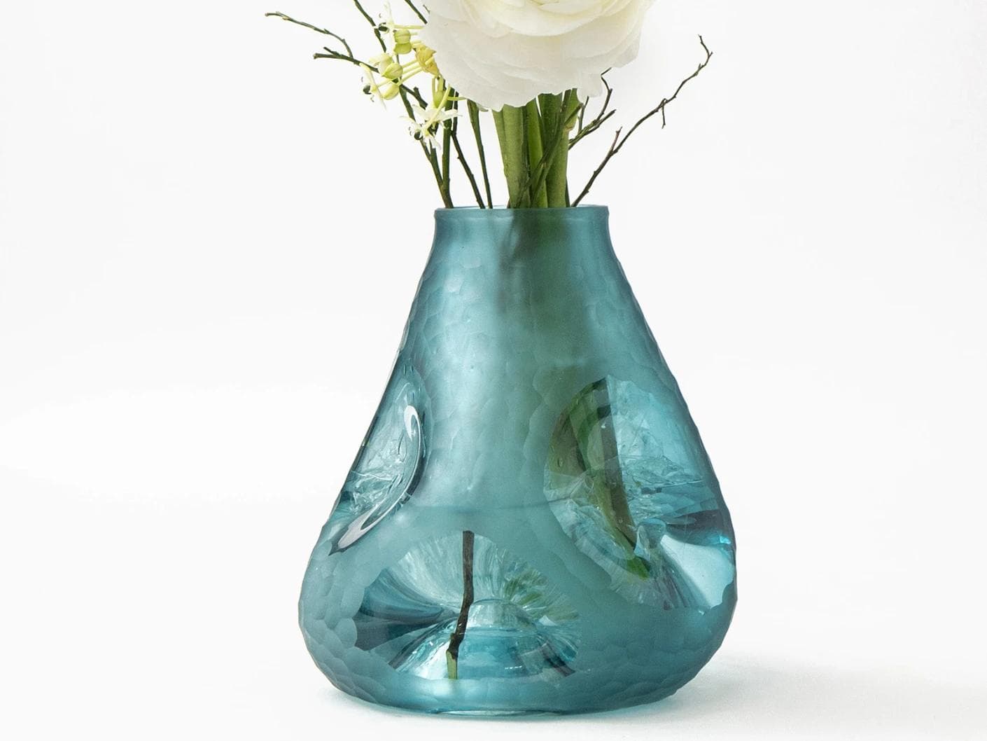 Tiffany Storms vases in turquoise, shown in a product front view as image 7