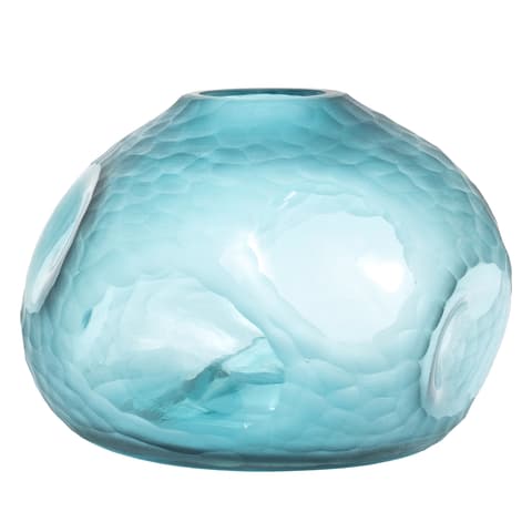 Tiffany Storms II vases in turquoise, shown in a product front view as image 7