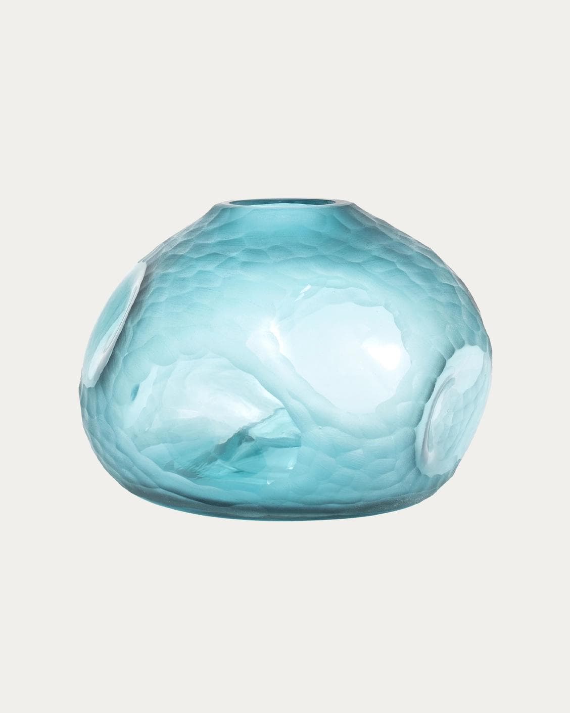 Tiffany Storms II vases in turquoise, shown in a product front view as image 7
