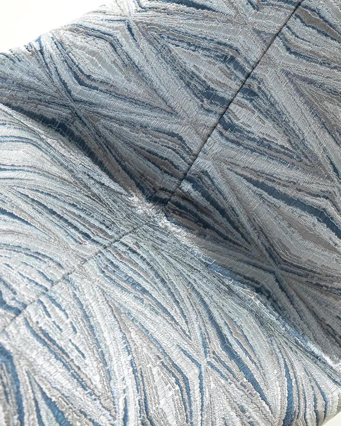 Titus Matisse cushion in silver and blue, shown in a product top view as image 8