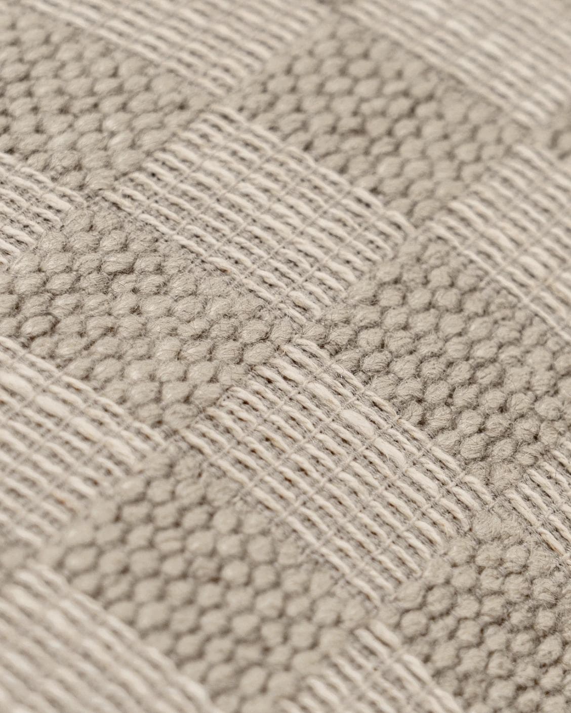 Troi Klimt II cushion in taupe and beige, shown in a product close-up as image 6