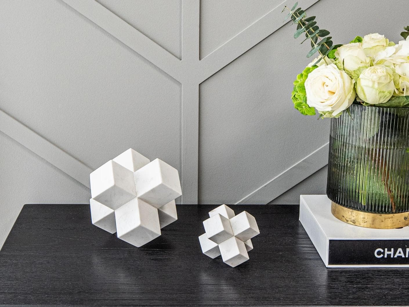Turing Ellis statues and sculptures in white, shown in a lifestyle front view as image 5
