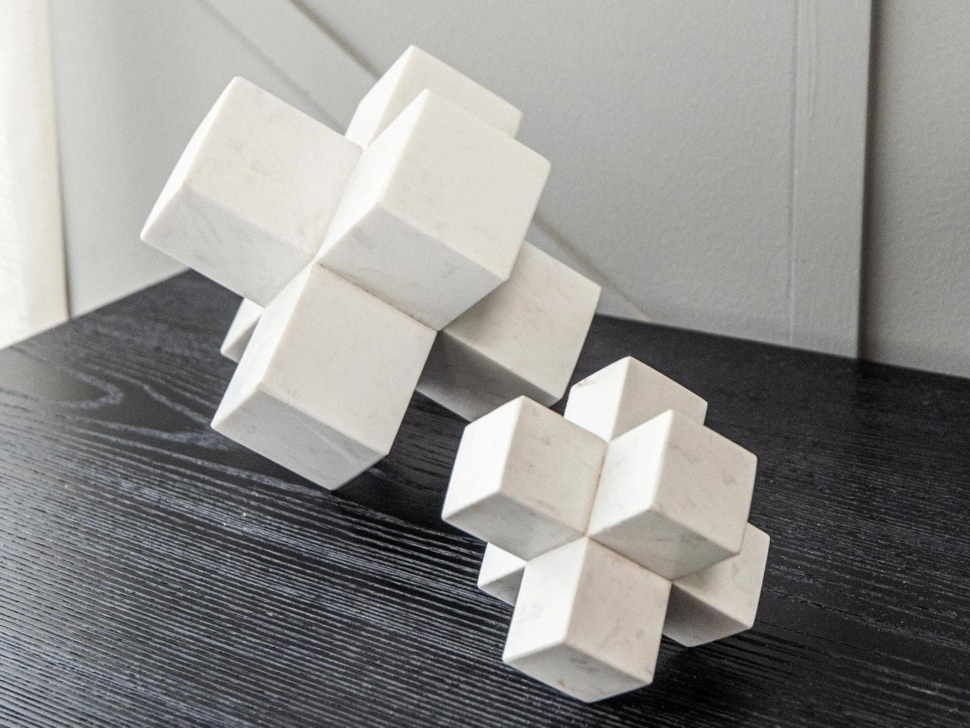Turing Ellis statues and sculptures in white, shown in a lifestyle right view as image 2