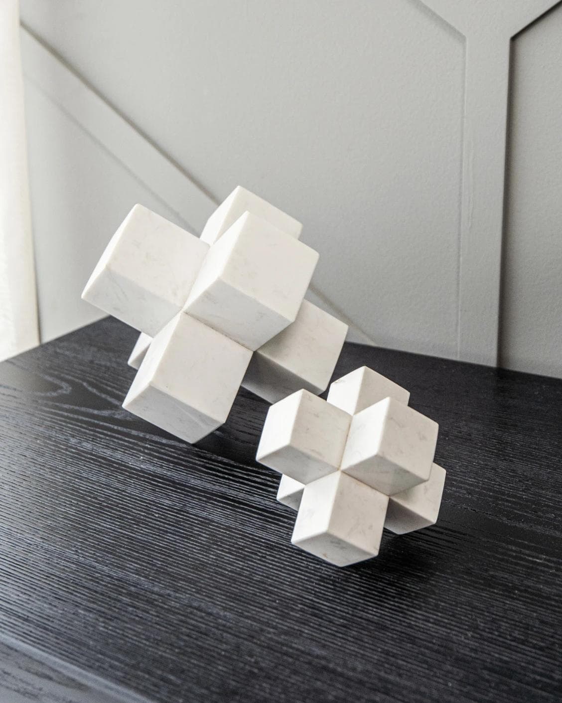 Turing Ellis statues and sculptures in white, shown in a lifestyle right view as image 2