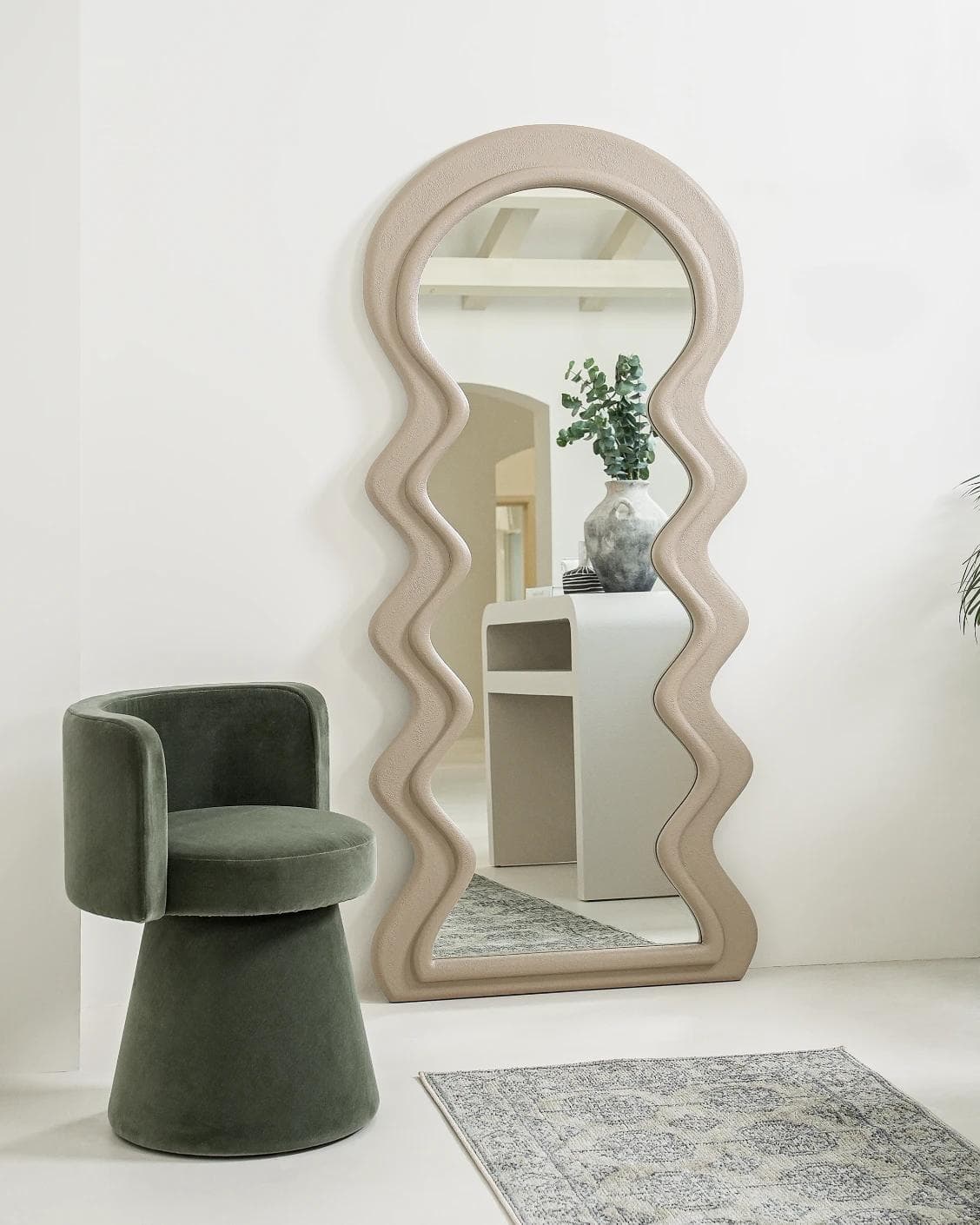 Vasta mirror, shown in a lifestyle front view as image 2