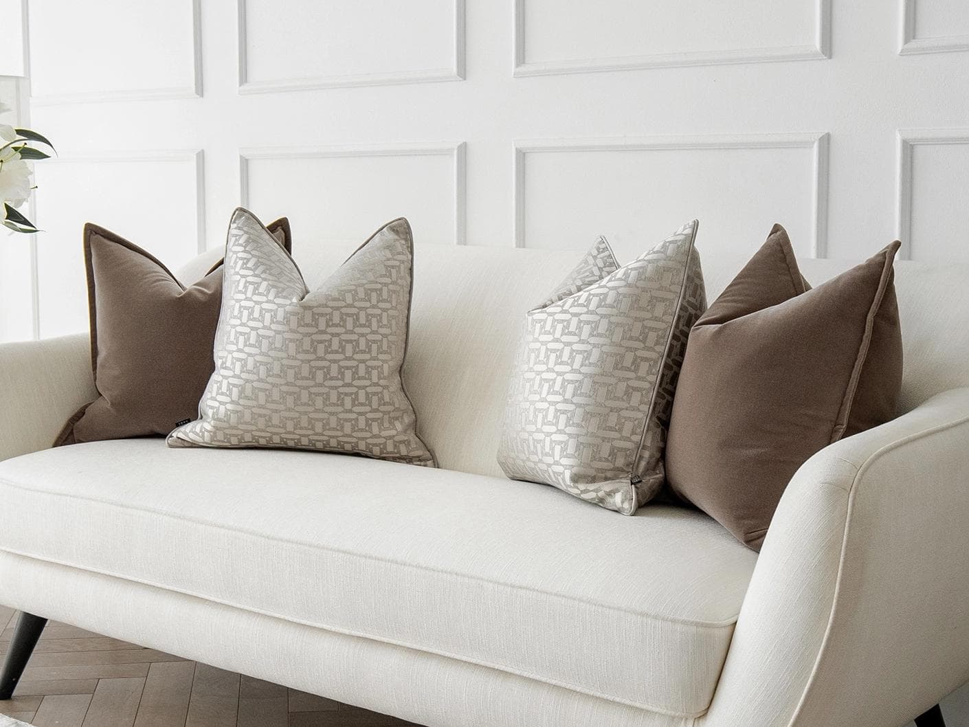 Elsie Bundle bundle - indoor in brown, beige and silver, shown in a lifestyle right view as image 2