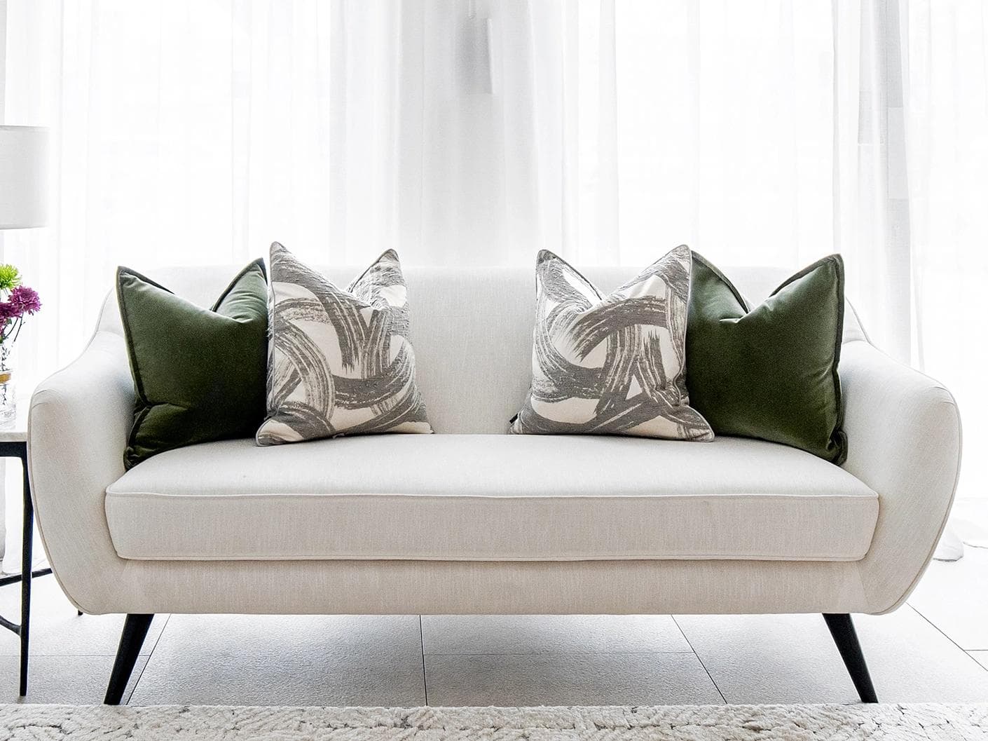 Cattleya Bundle bundle - indoor in green, white and grey, shown in a lifestyle front view as image 1