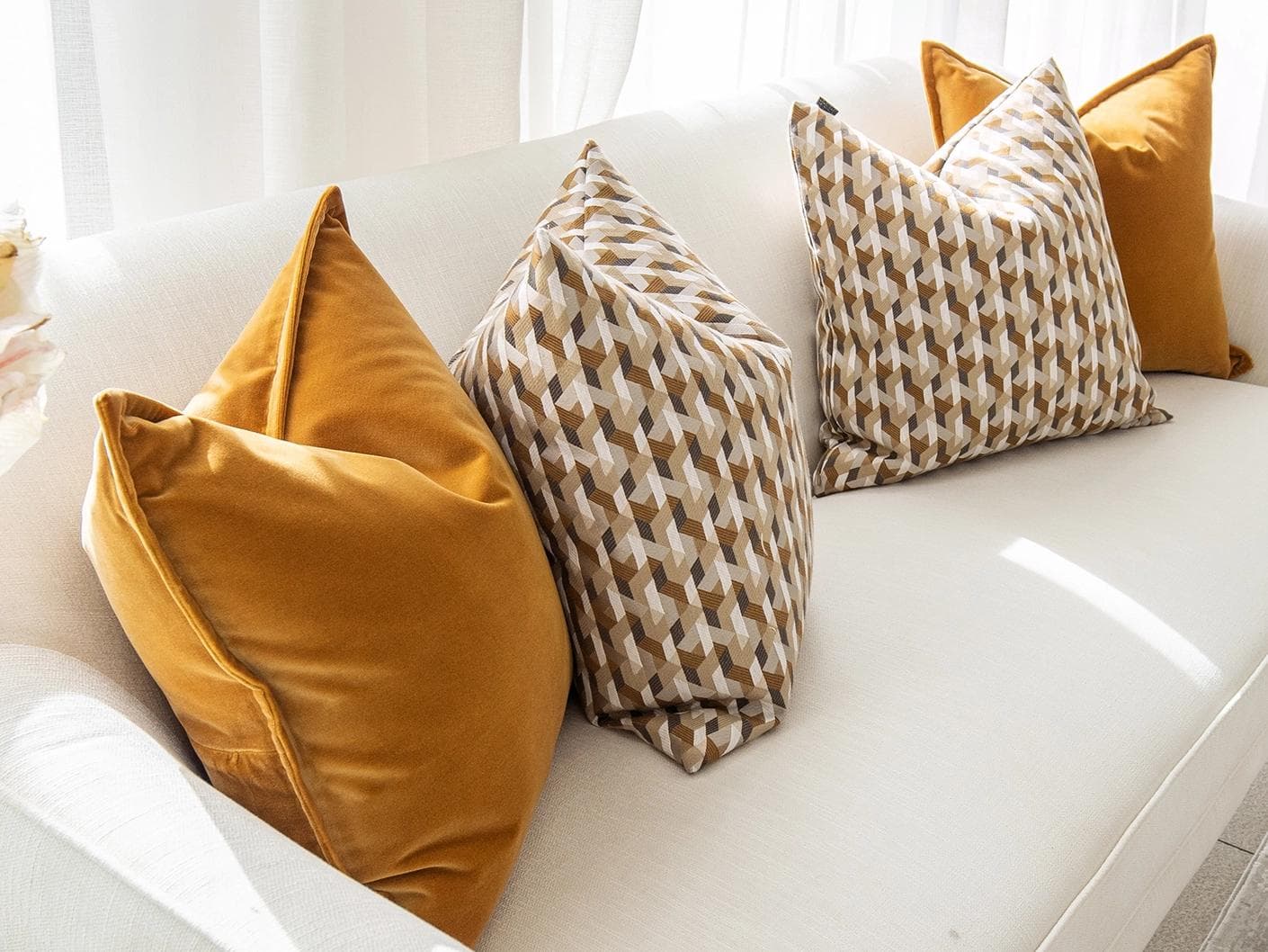 Phoebe Bundle bundle - indoor in orange, shown in a lifestyle left view as image 3