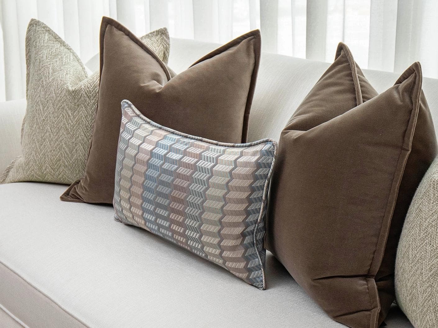 Jovie Bundle bundle - indoor in silver, blue, brown and beige, shown in a lifestyle right view as image 3