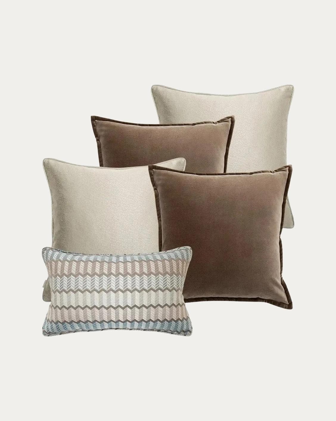 James Bundle bundle - indoor in silver, blue, brown and beige, shown in a product front view as image 1
