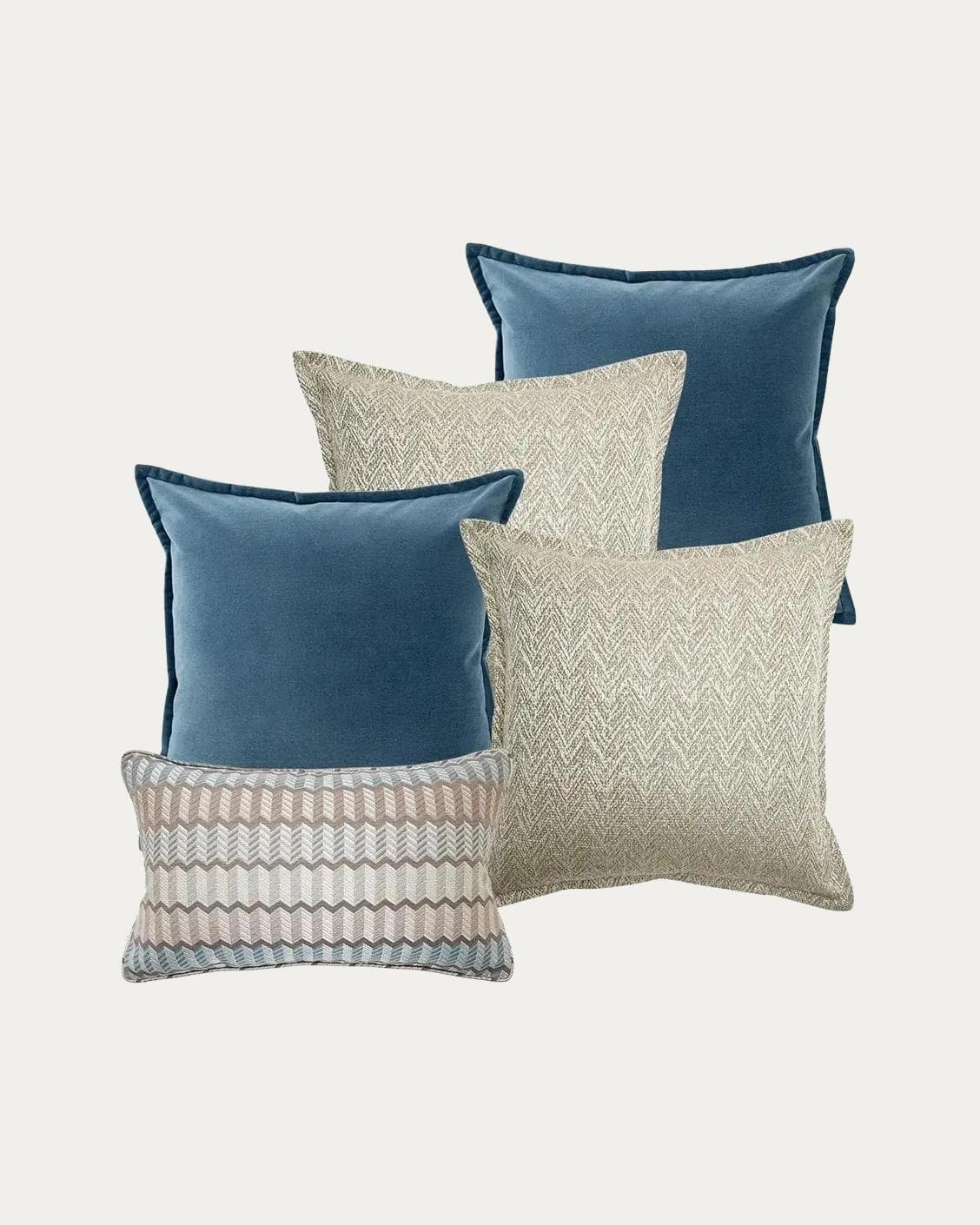 Stephan Bundle bundle - indoor in silver, blue and beige, shown in a product front view as image 1