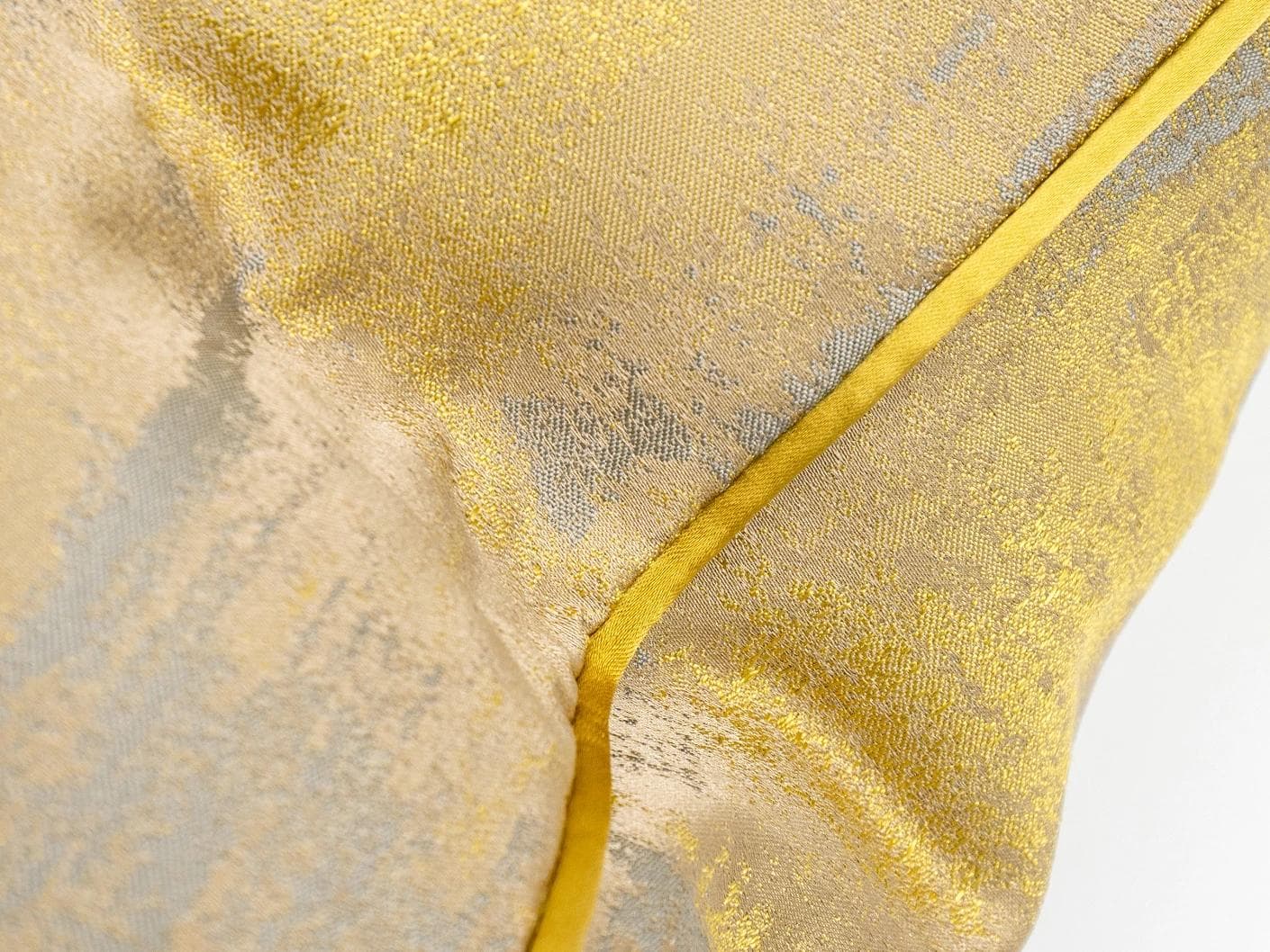 Venus Klimt cushion in yellow, shown in a product top view as image 6