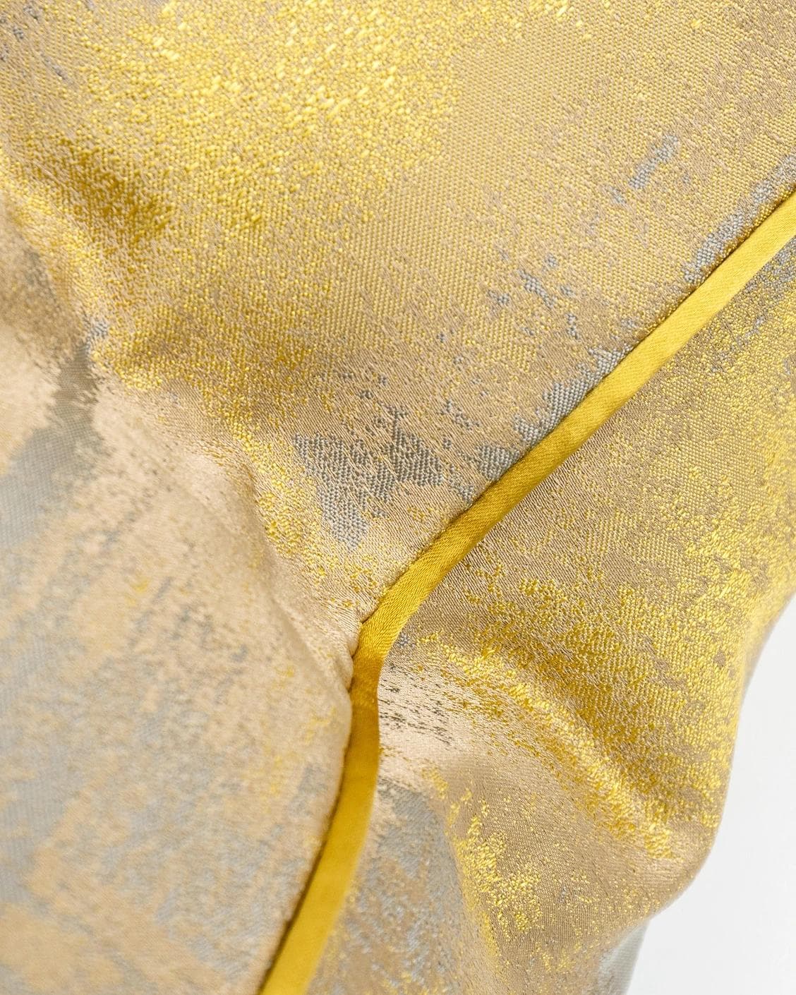Venus Klimt cushion in yellow, shown in a product top view as image 6