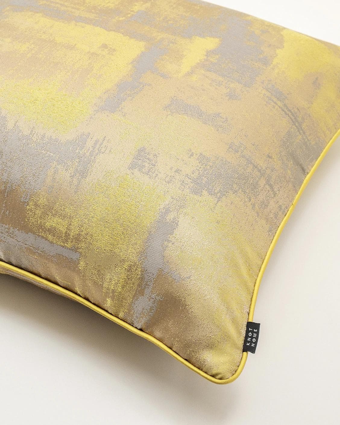 Venus Klimt cushion in yellow, shown in a product top view as image 7
