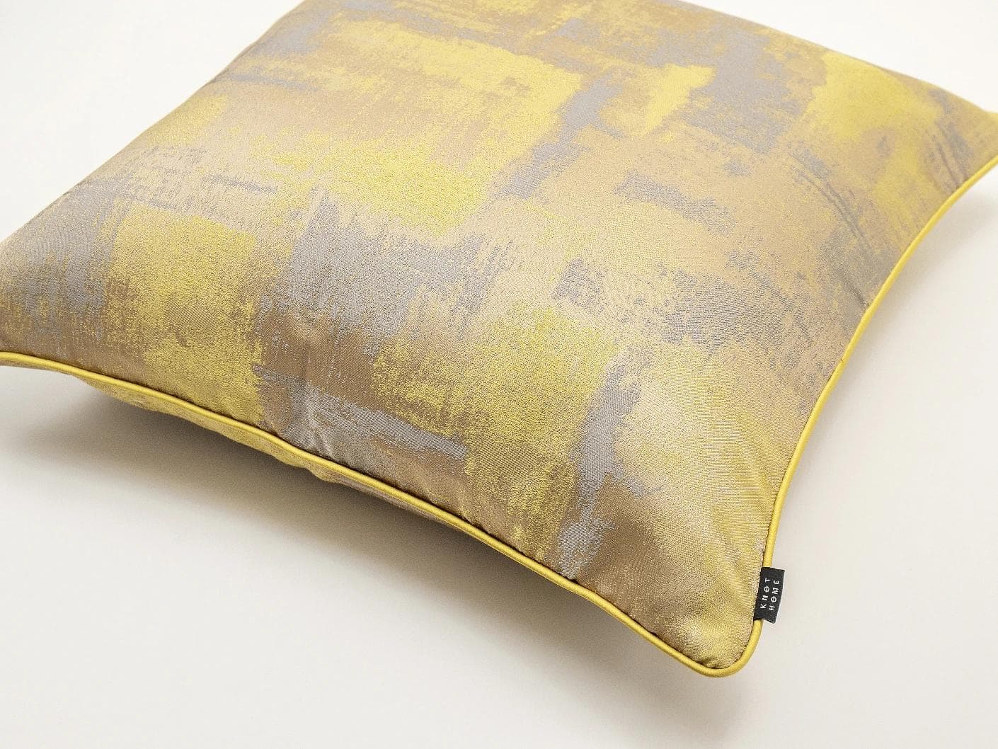 Venus Klimt cushion in yellow, shown in a product top view as image 7