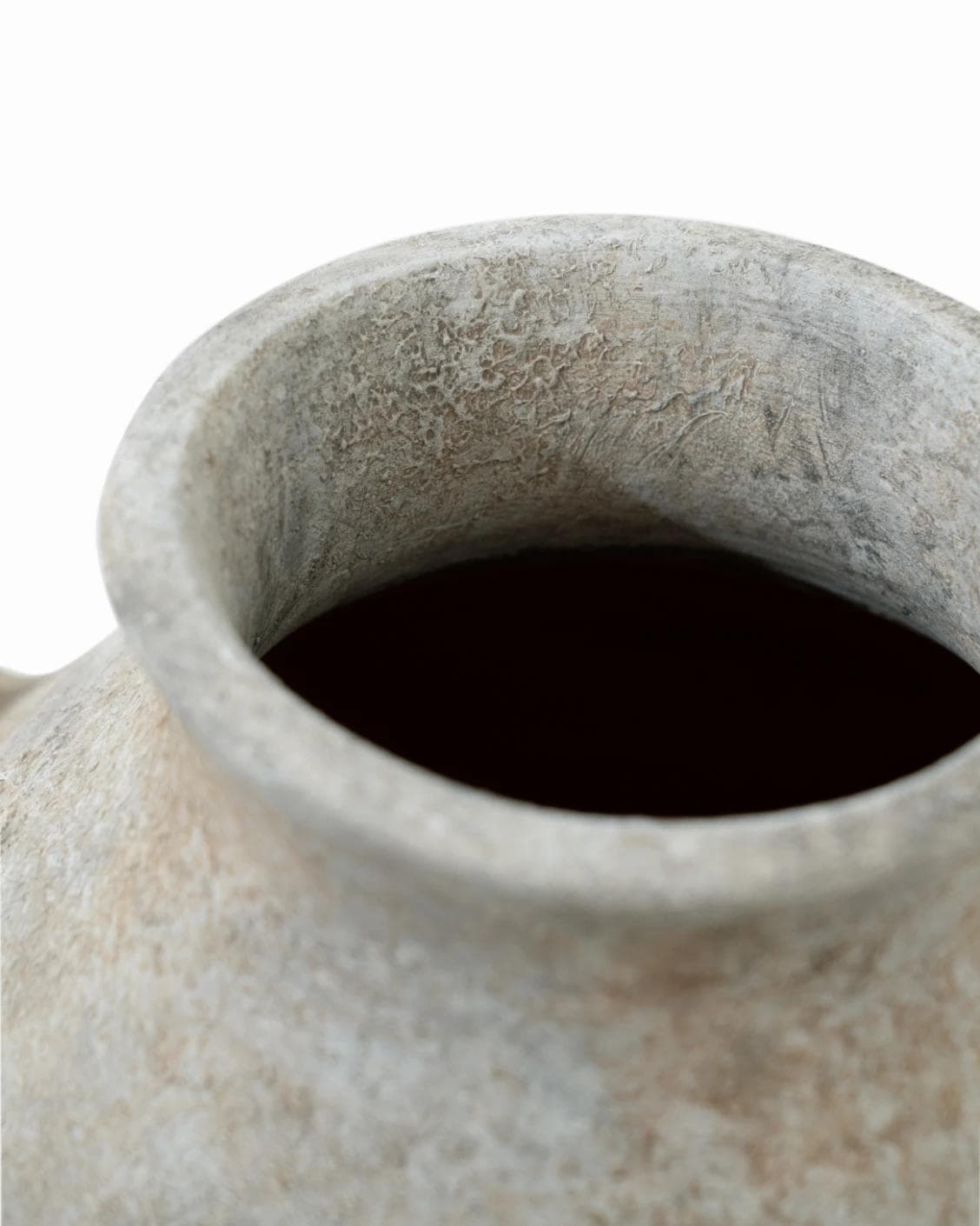 Vess Terra vases in stone and grey, shown in a product close-up as image 9