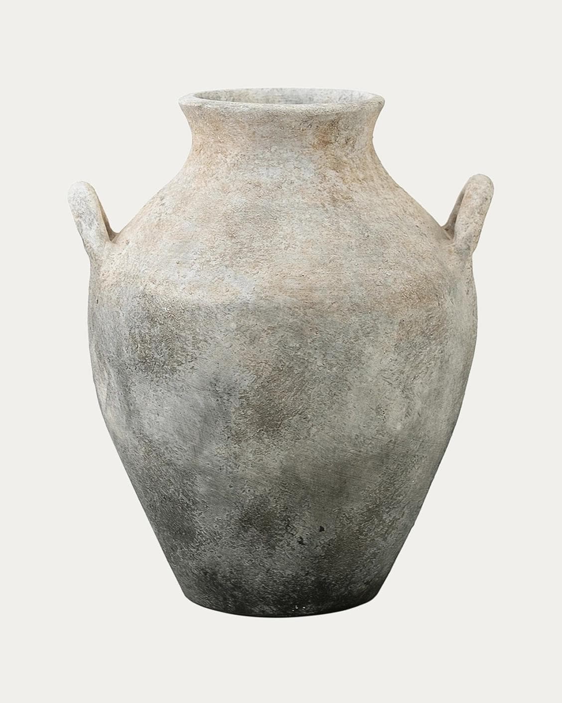Vess Terra vases in stone and grey, shown in a product front view as image 1
