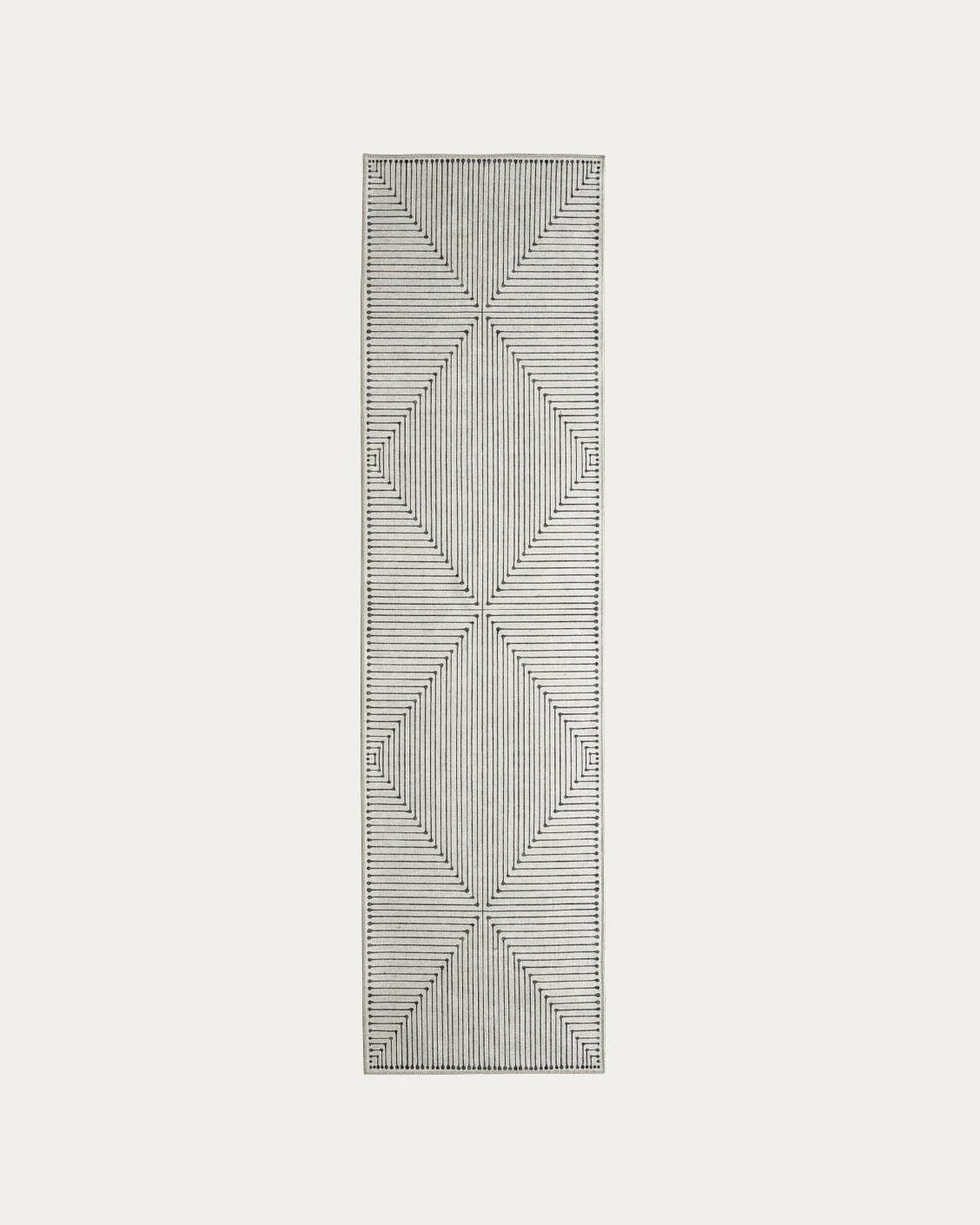 Vince Bianca carpets in black and white, shown in a product top view as image 1