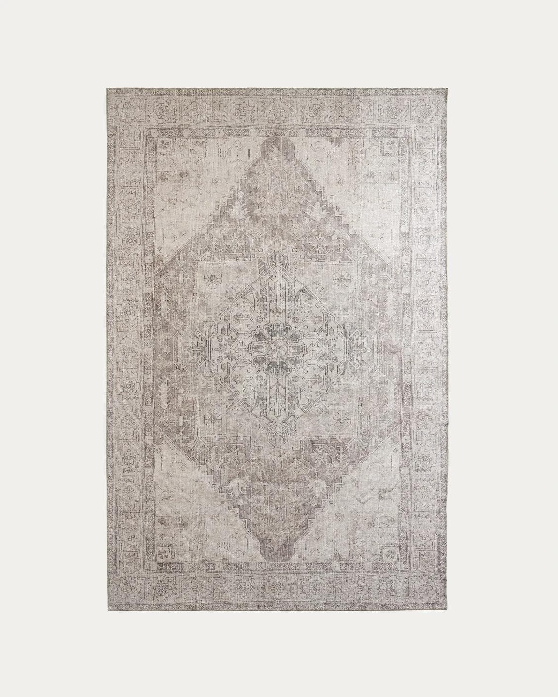 Vince Clay carpets in beige and grey, shown in a product top view as image 1