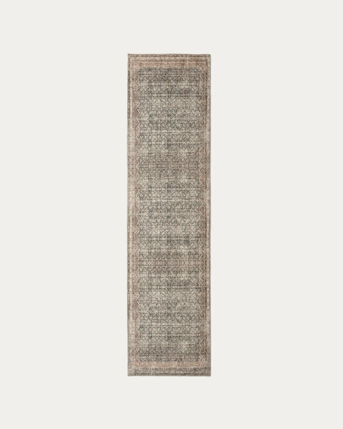 Vince Denim carpets in beige, rust and multicolour, shown in a product top view as image 1