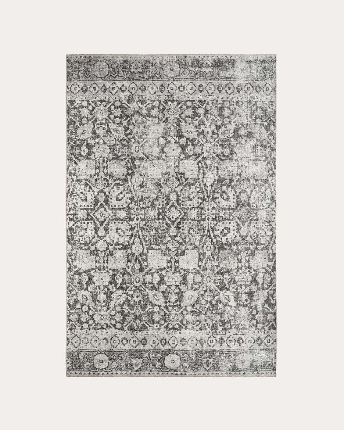 Vince Porcini carpets in grey and charcoal, shown in a product top view as image 1