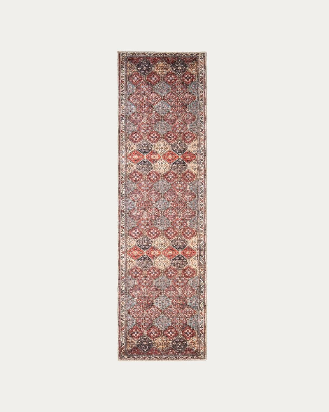 Vince Rosso carpets in rust and multicolour, shown in a product top view as image 1