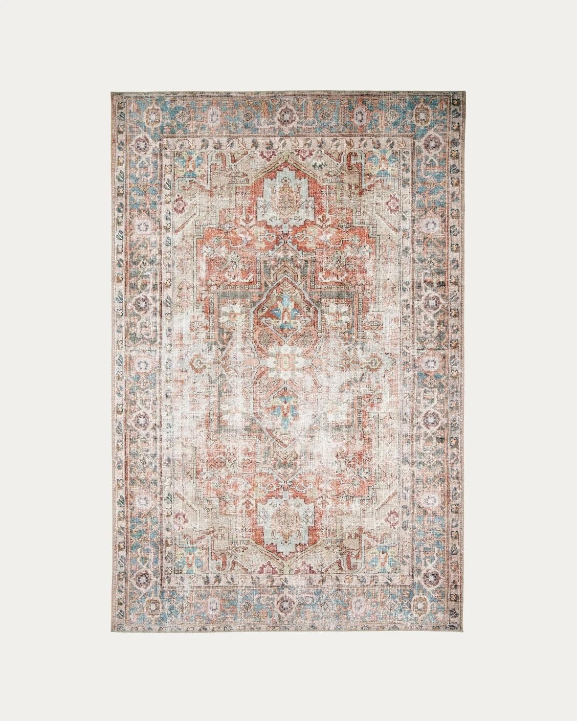 Vince Rouge carpets in red and multicolour, shown in a product top view as image 1